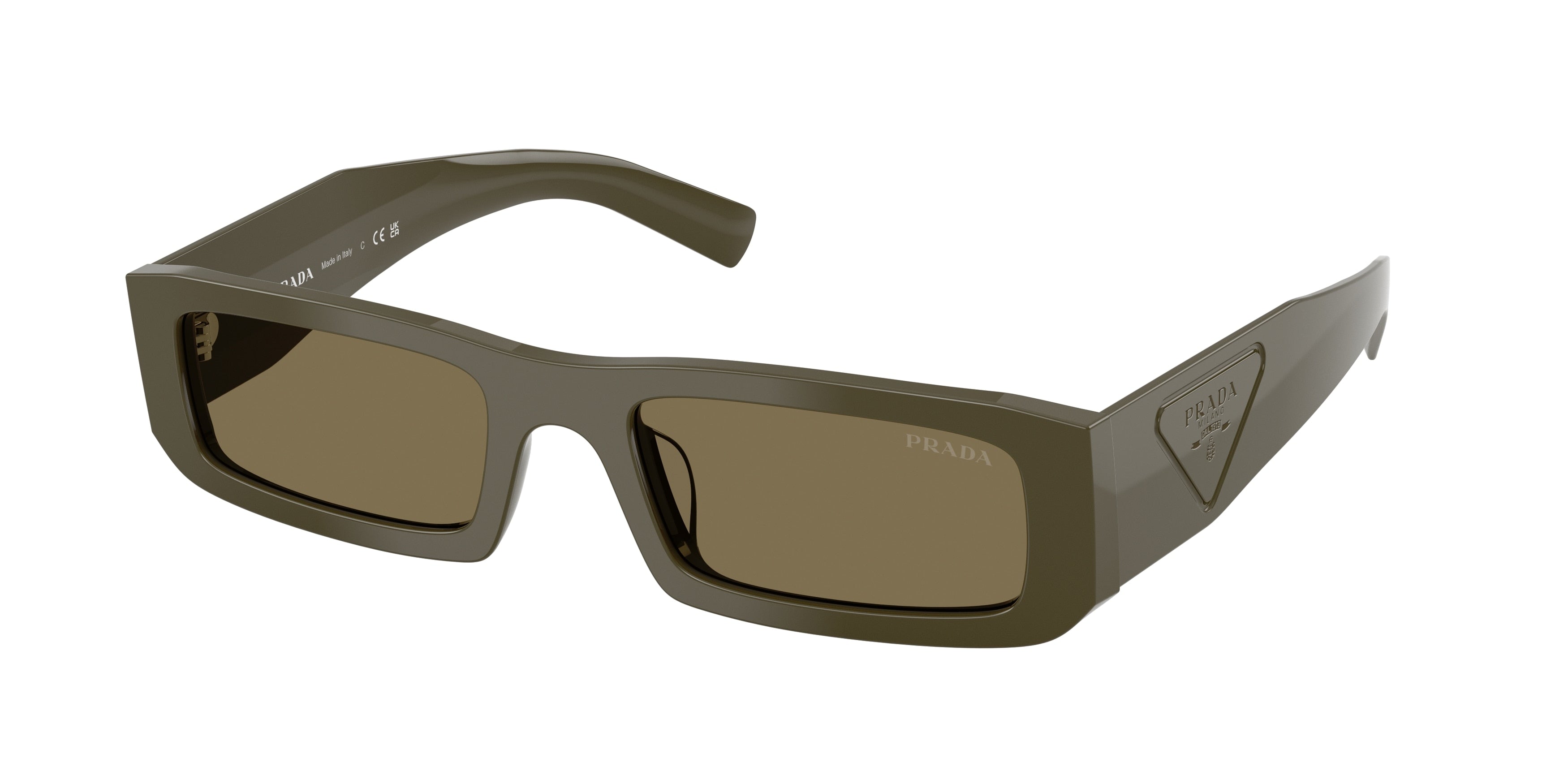 Prada PRD09SD Rectangle Sunglasses  26J90F-Laurel 54-145-20 - Color Map Green