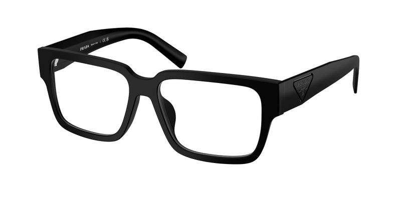Prada PRD10VD Rectangle Eyeglasses  12P1O1-Matte Black 55-145-15 - Color Map Black