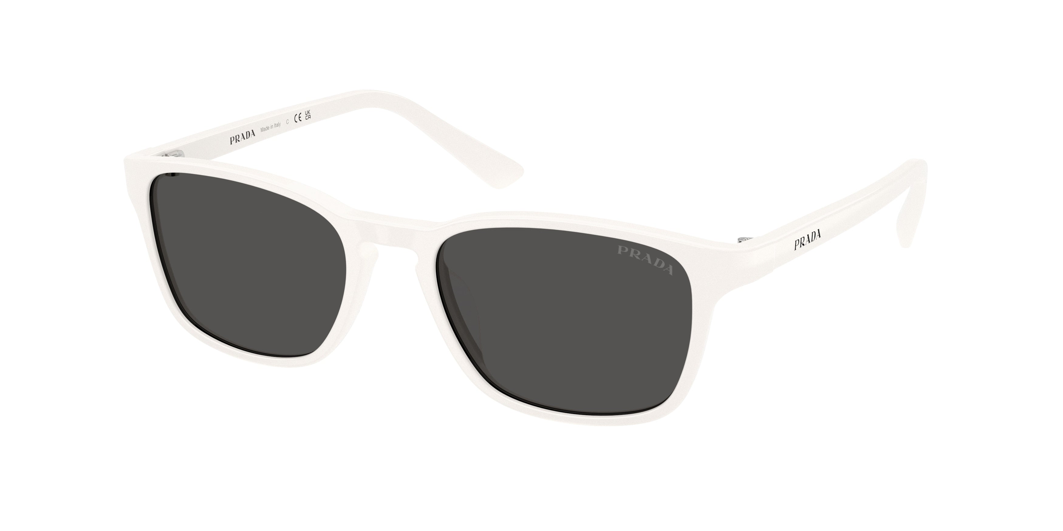 Prada PRD13SU Pillow Sunglasses  27M08Z-White 52-140-18 - Color Map White