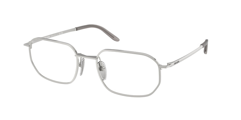 Prada PRD51V Irregular Eyeglasses  1BC1O1-Silver 54-145-19 - Color Map Silver