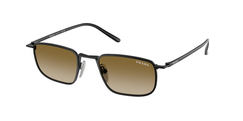 Prada PRD52S Pillow Sunglasses  1AB20U-Black 49-145-20 - Color Map Black