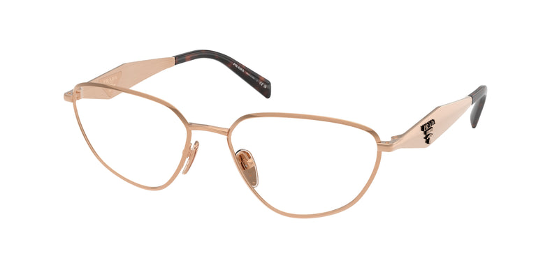 Prada PRD52V Irregular Eyeglasses  22L1O1-Rose Gold 56-140-17 - Color Map Gold