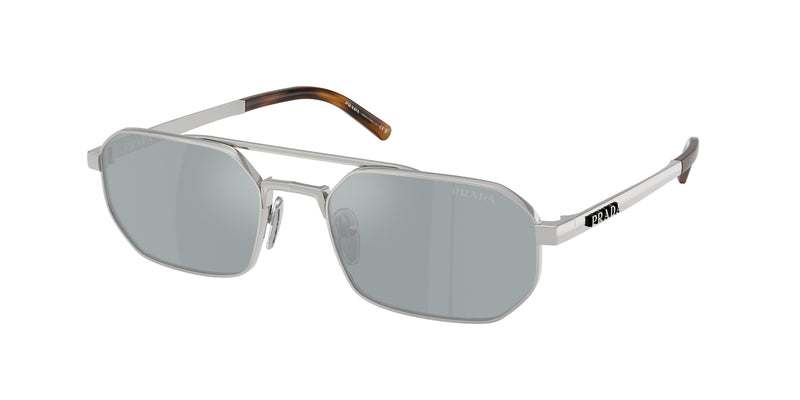 Prada PRD53S Irregular Sunglasses  1BC40X-Silver 55-140-19 - Color Map Silver