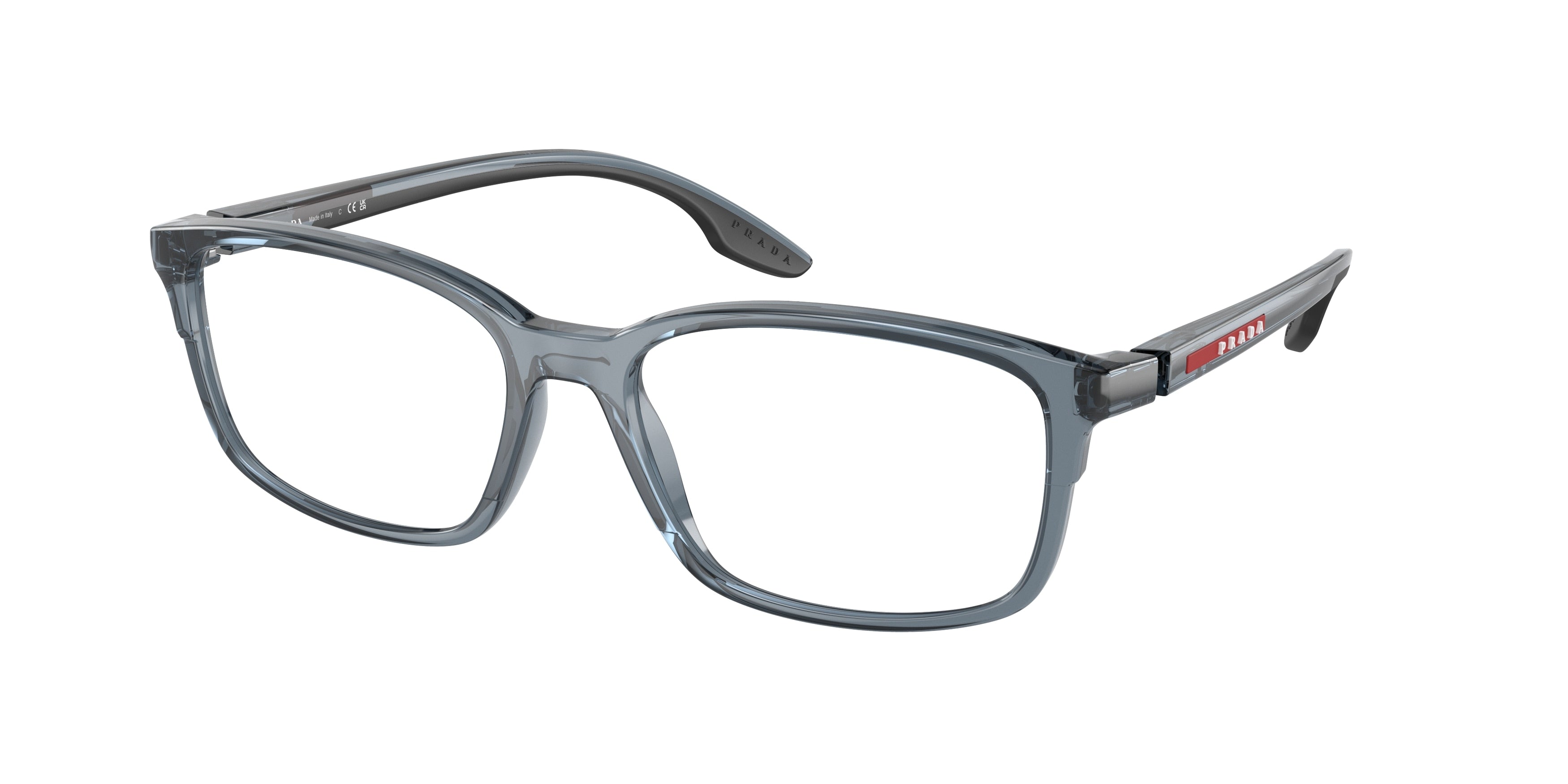 Prada Linea Rossa PS01PV Pillow Eyeglasses  CZH1O1-Transparent Blue 56-145-17 - Color Map Blue