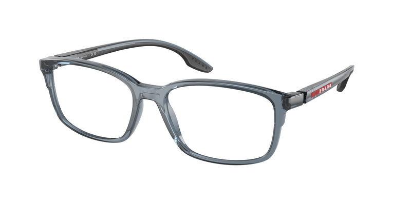 Prada Linea Rossa PS01PV Pillow Eyeglasses  CZH1O1-Transparent Blue 56-145-17 - Color Map Blue