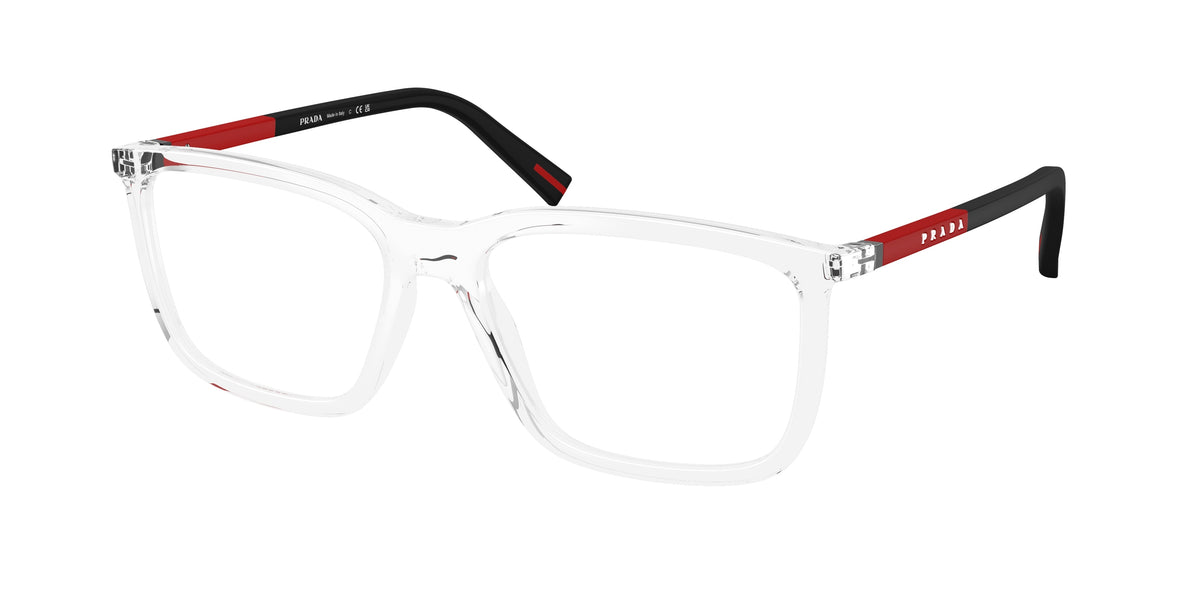 Prada Linea Rossa PS01SV Pillow Eyeglasses for Men — Free Shipping - 54-145-17 / 2AZ1O1-Crystal