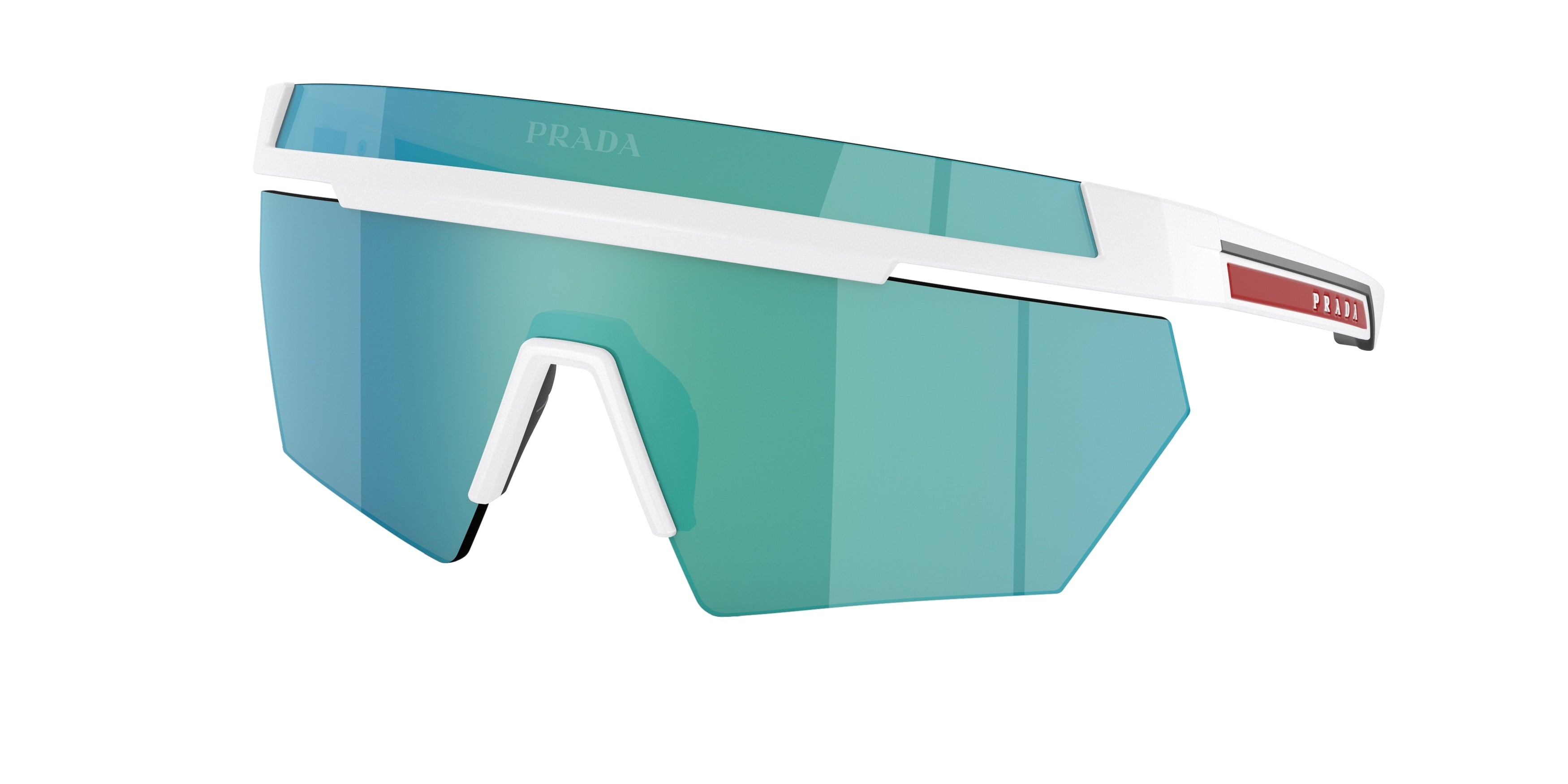 Prada Linea Rossa PS01YS Irregular Sunglasses  AAI08R-Matte White 0-130-144 - Color Map White