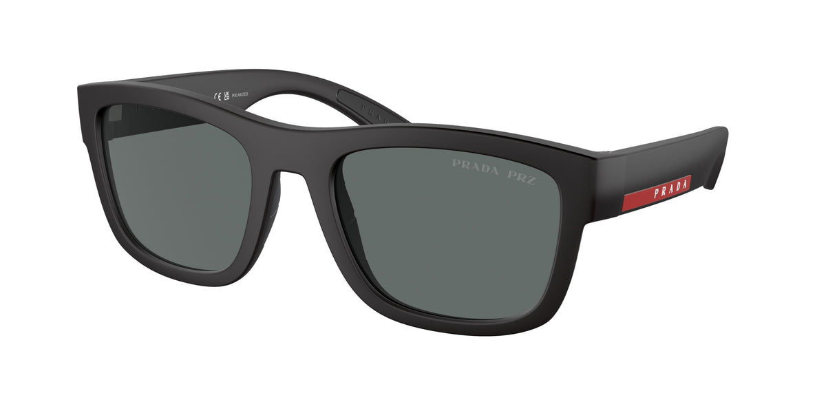 Prada Linea Rossa PS01ZS Pillow Sunglasses  DG002G-Black Rubber 56-145-21 - Color Map Black