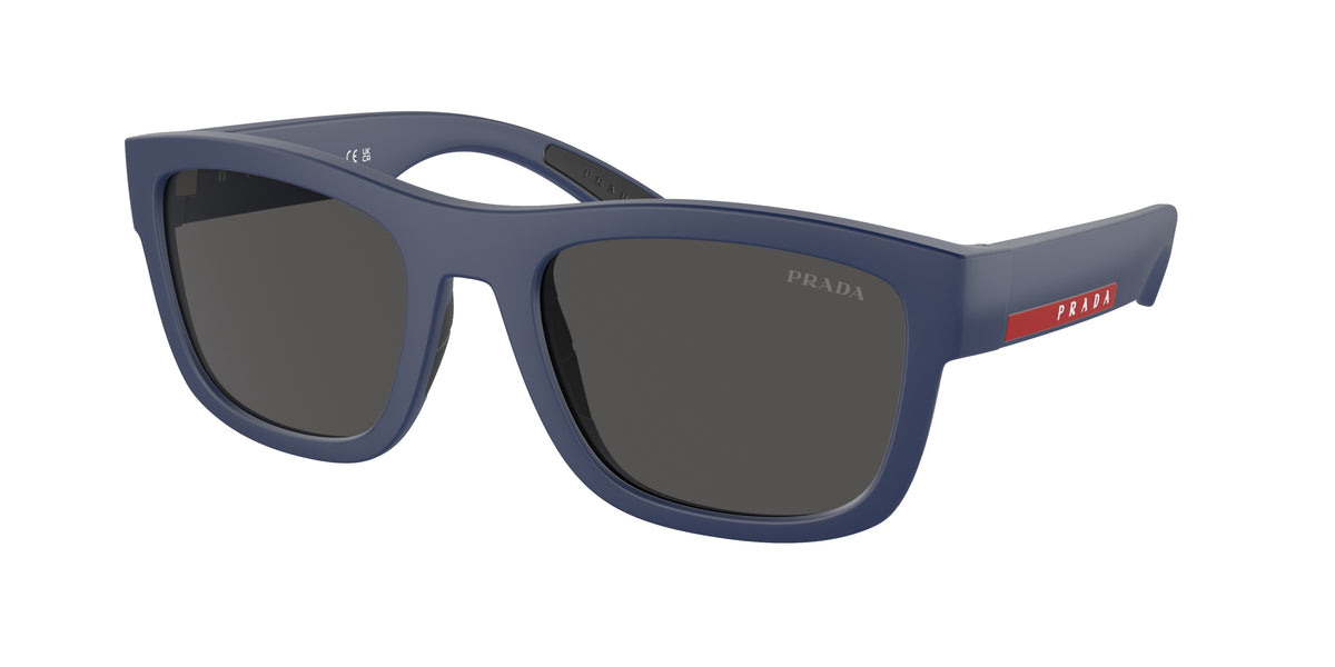 Prada Linea Rossa PS01ZS Pillow Sunglasses  TFY06F-Blue Rubber 56-145-21 - Color Map Blue