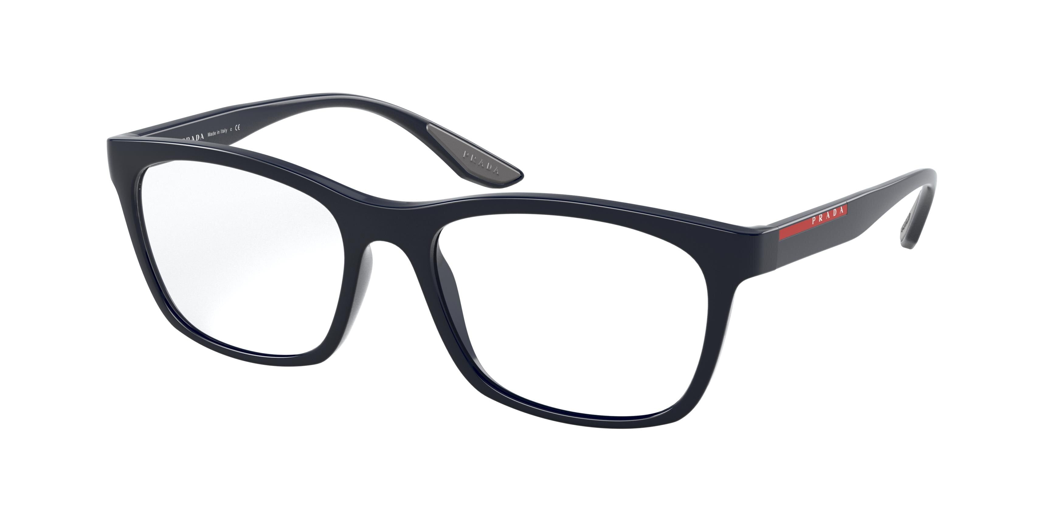 Prada Linea Rossa PS02NV Square Eyeglasses  VY71O1-Blue 55-145-18 - Color Map Blue