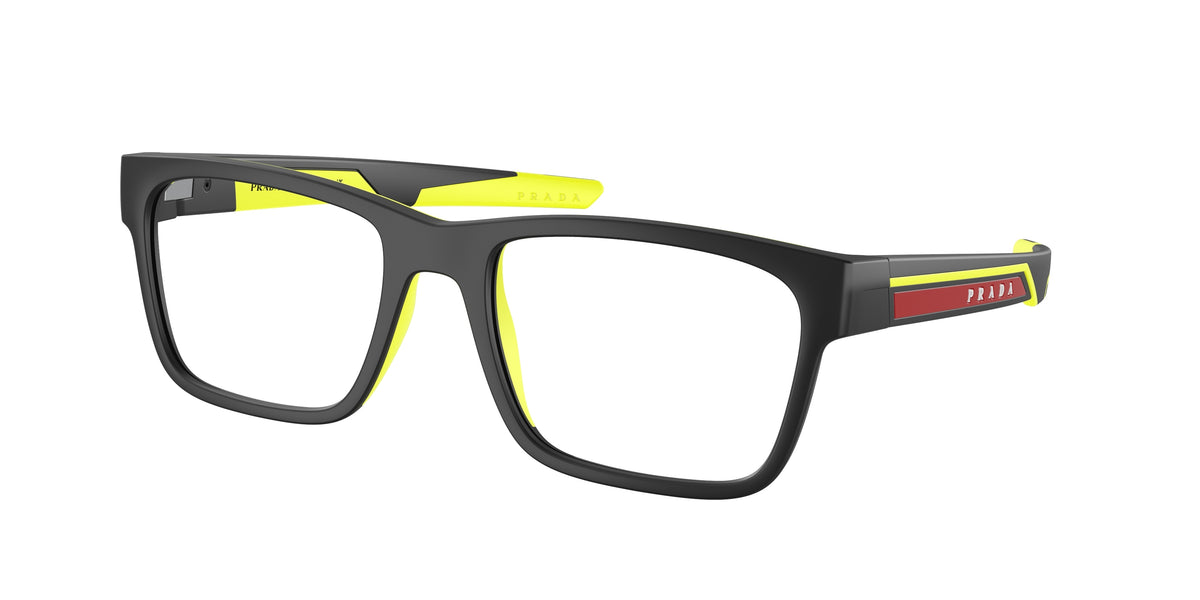 Prada Linea Rossa PS02PV Pillow Eyeglasses  17G1O1-Matte Black 55-140-19 - Color Map Black