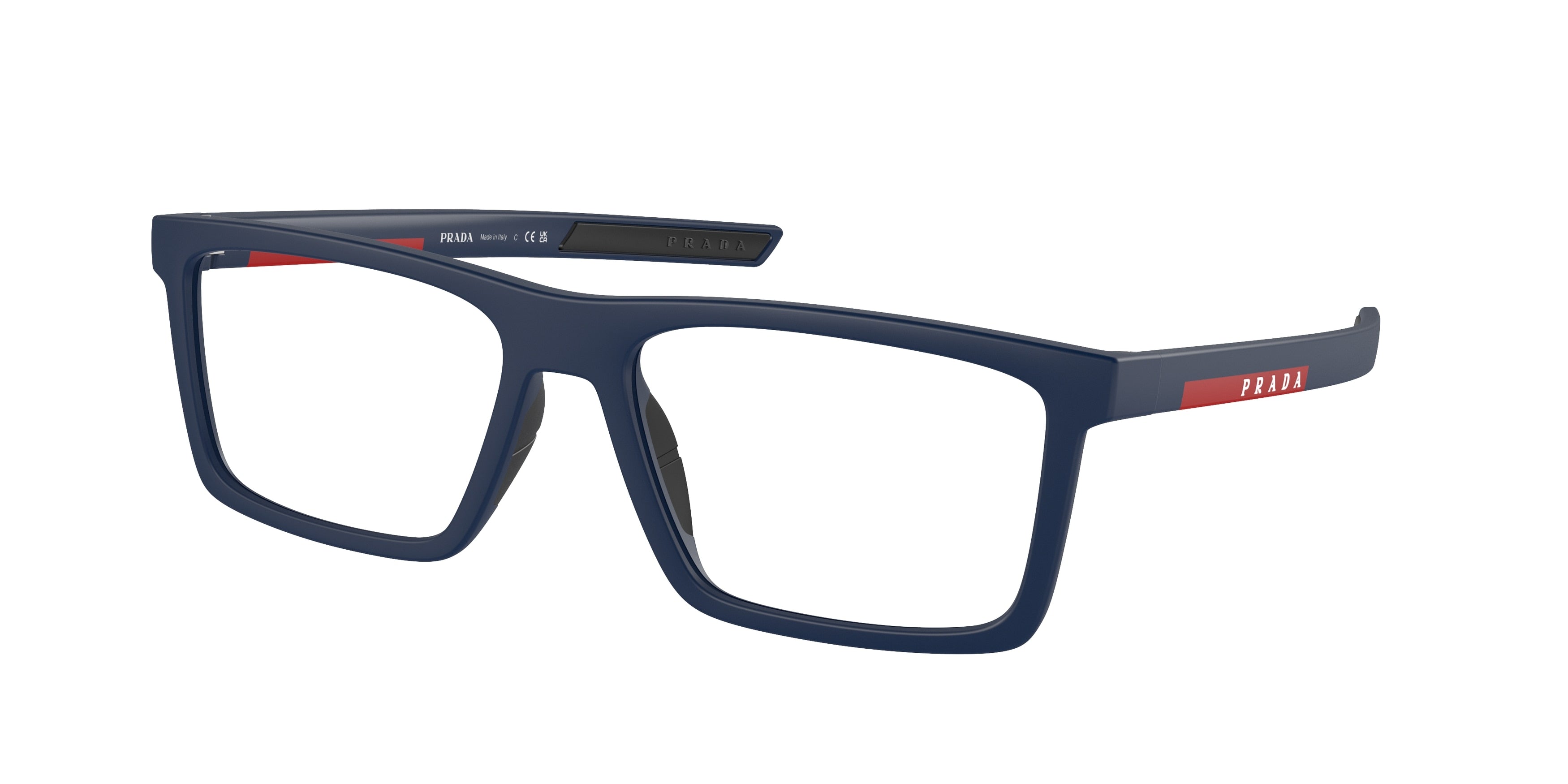 Prada Linea Rossa PS02QV Rectangle Eyeglasses  MAG1O1-Matte Blue 56-145-17 - Color Map Blue