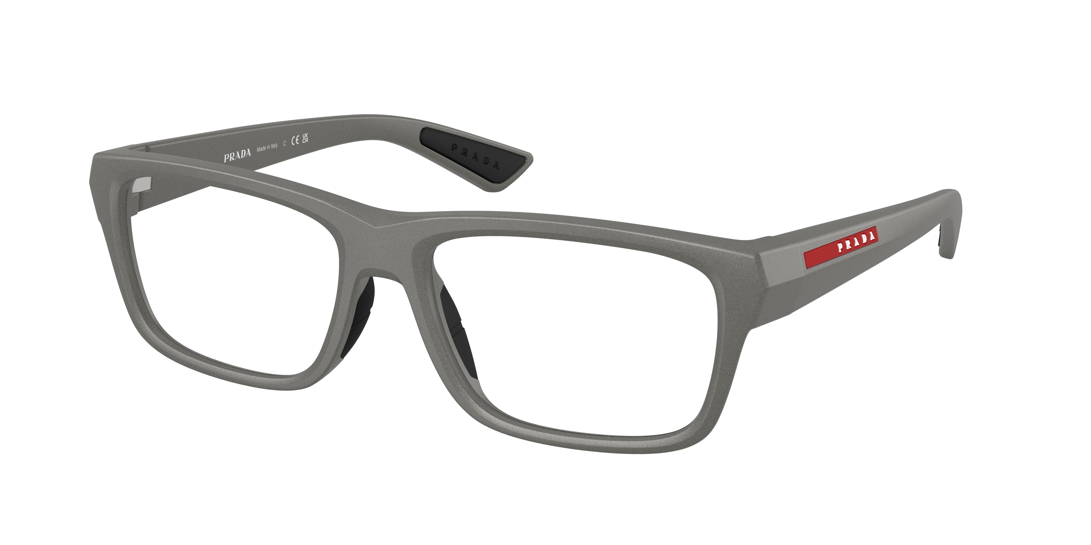 Prada Linea Rossa PS02TVF Pillow Eyeglasses  16X1O1-Metal Grey 56-145-17 - Color Map Grey