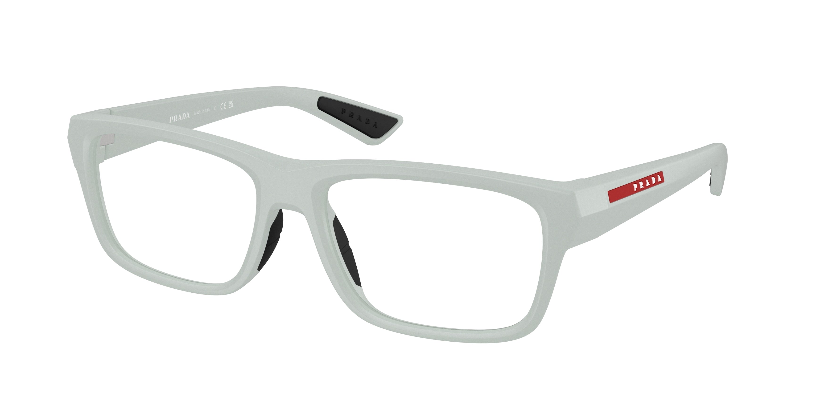 Prada Linea Rossa PS02TV Pillow Eyeglasses  25H1O1-Clear Grey 56-145-17 - Color Map Grey