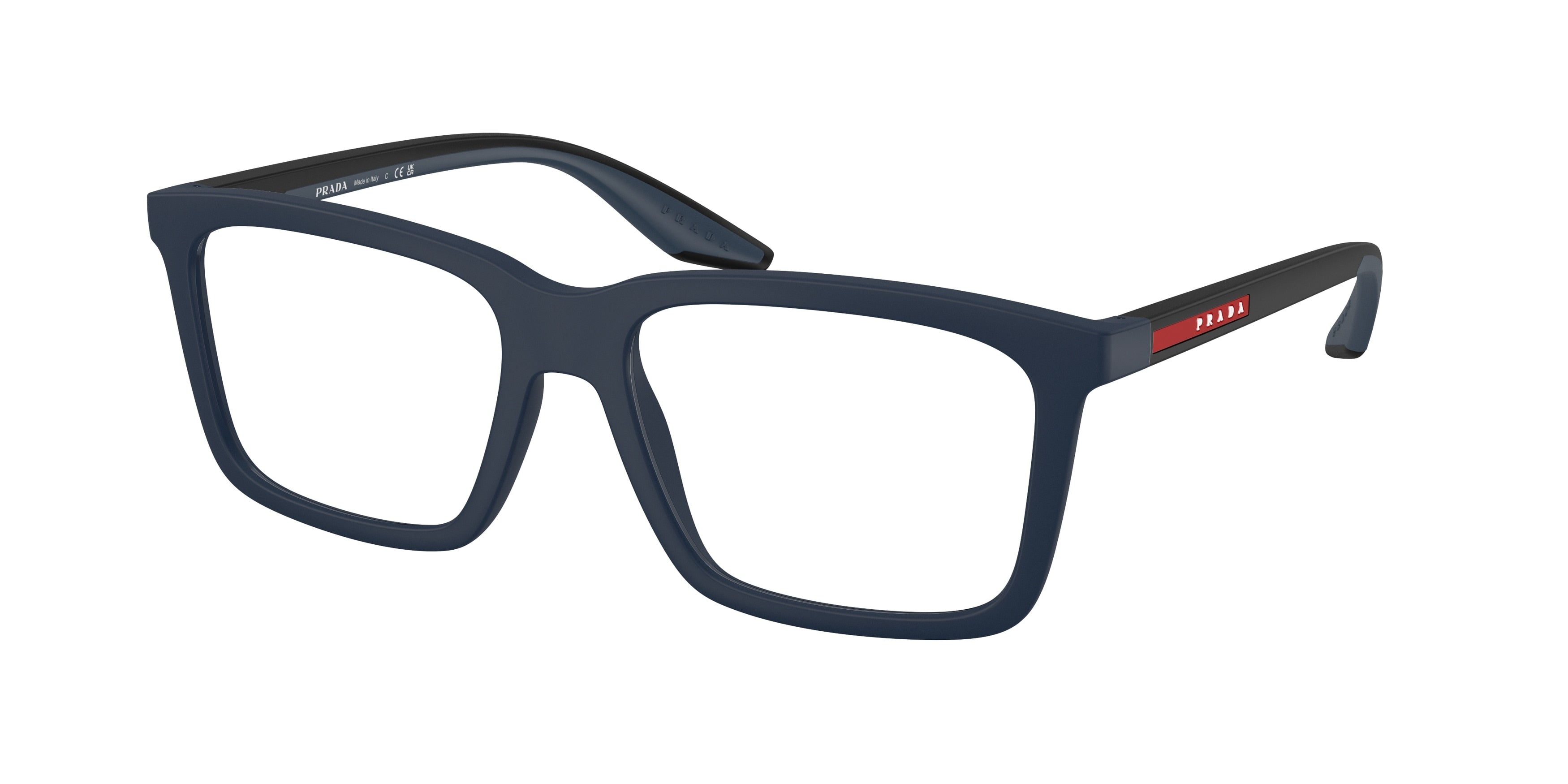 Prada Linea Rossa PS03SV Rectangle Eyeglasses for Men — Free Shipping - 53-145-17 / TFY1O1-Matte Blue