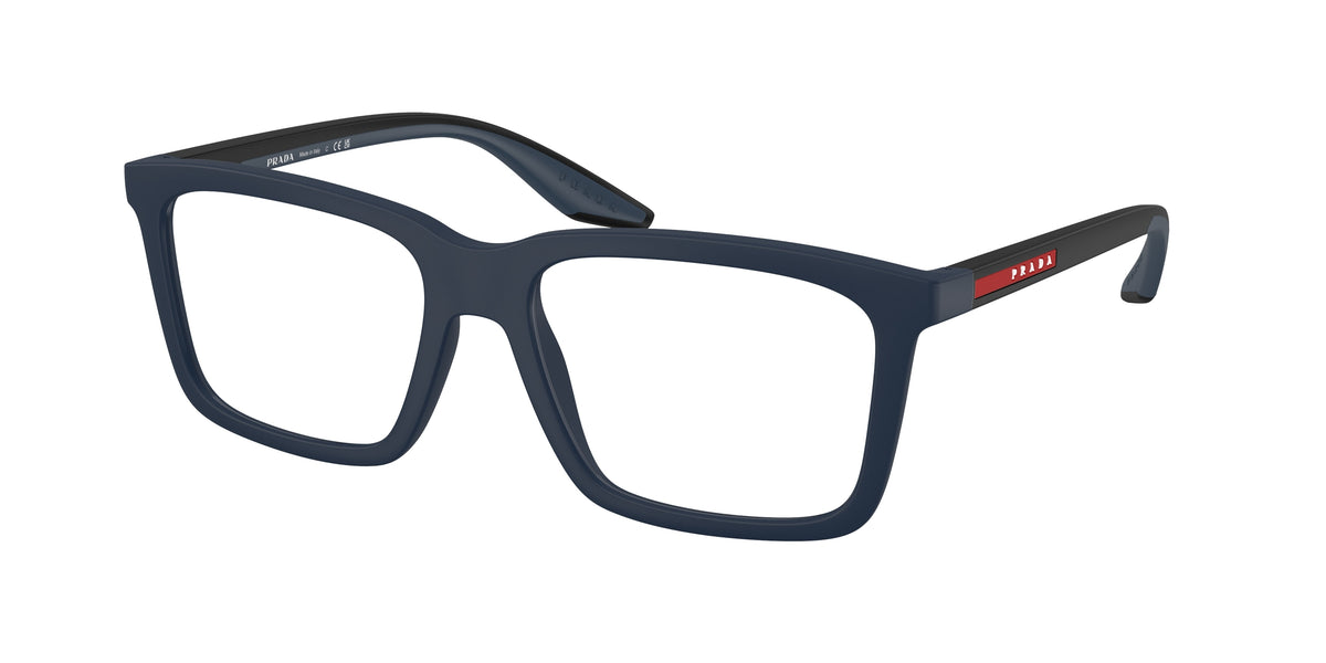 Prada Linea Rossa PS03SV Rectangle Eyeglasses for Men — Free Shipping - 55-145-17 / TFY1O1-Matte Blue