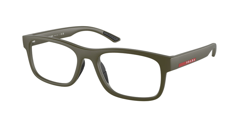 Prada Linea Rossa PS04QV Rectangle Eyeglasses  15X1O1- 54-145-18 - Color Map Green