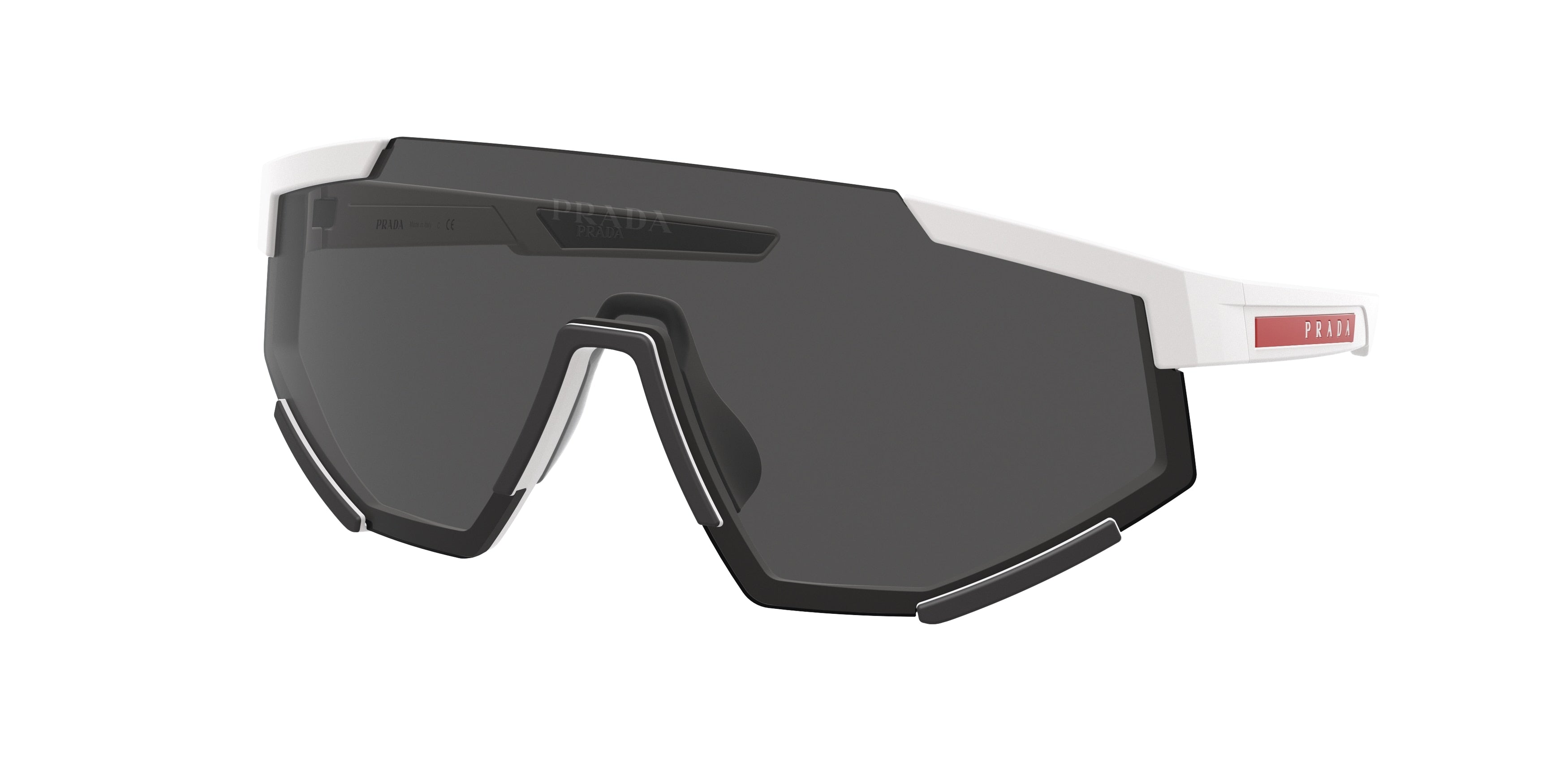 Prada Linea Rossa PS04WSF Pillow Sunglasses  TWK06F-White Rubber 0-130-137 - Color Map White