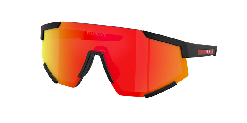 Prada Linea Rossa PS04WS Pillow Sunglasses  DG002U-Black Rubber 0-130-137 - Color Map Black