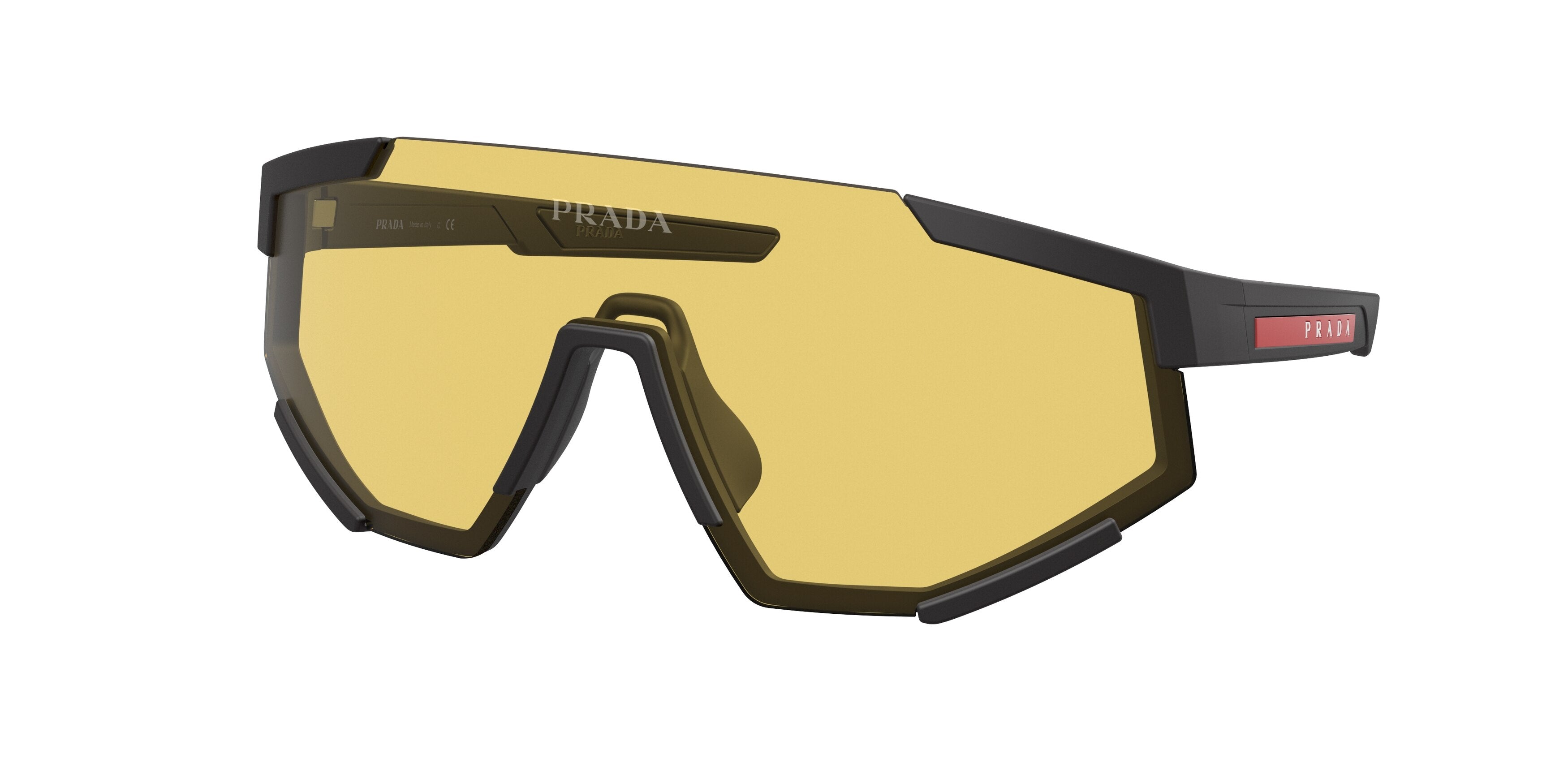Prada Linea Rossa PS04WS Pillow Sunglasses  DG004Q-Black Rubber 0-130-137 - Color Map Black