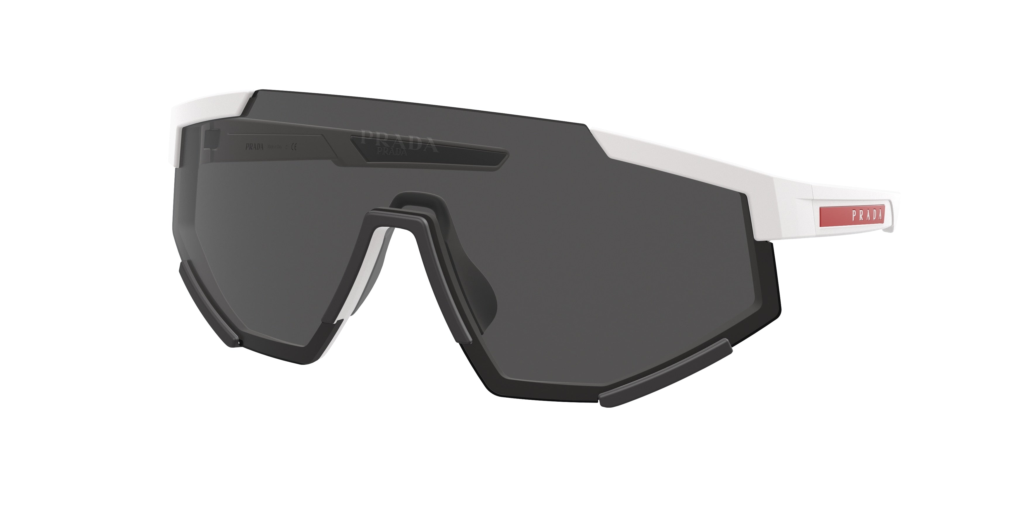 Prada Linea Rossa PS04WS Pillow Sunglasses  TWK06F-White Rubber 0-130-137 - Color Map White