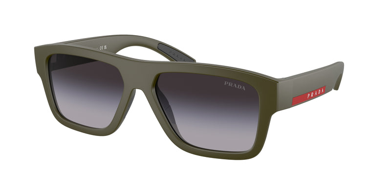 Prada Linea Rossa PS04ZSF Square Sunglasses  15X09U-Matte Military Green 56-145-16 - Color Map Green