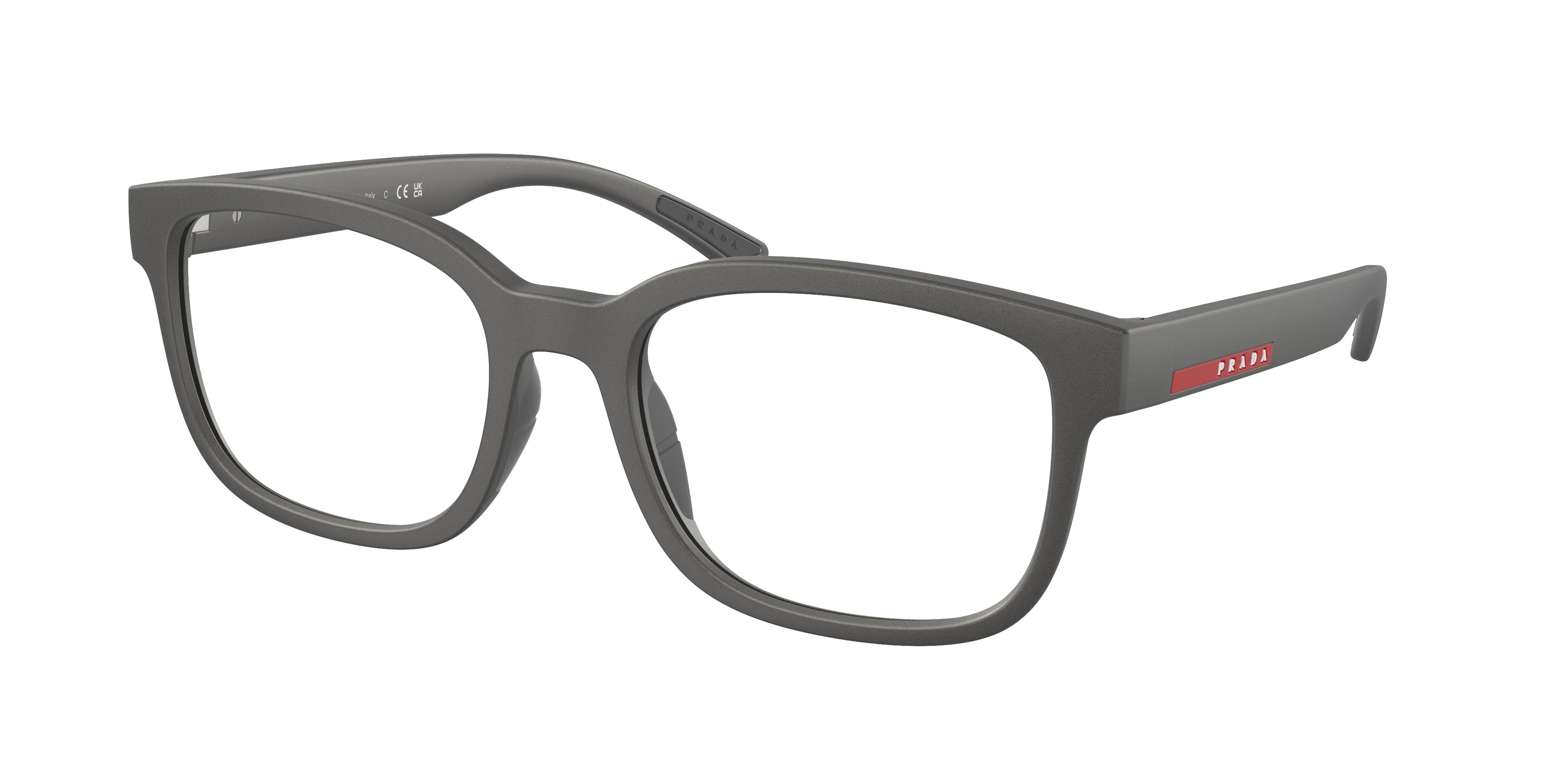 Prada Linea Rossa PS05QV Pillow Eyeglasses  16X1O1-Grey Metal 56-145-20 - Color Map Grey