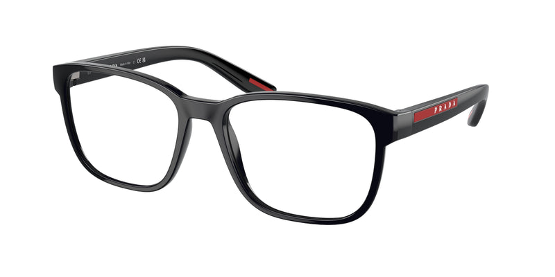 Prada Linea Rossa PS06PV Pillow Eyeglasses  1AB1O1-Black 55-145-18 - Color Map Black