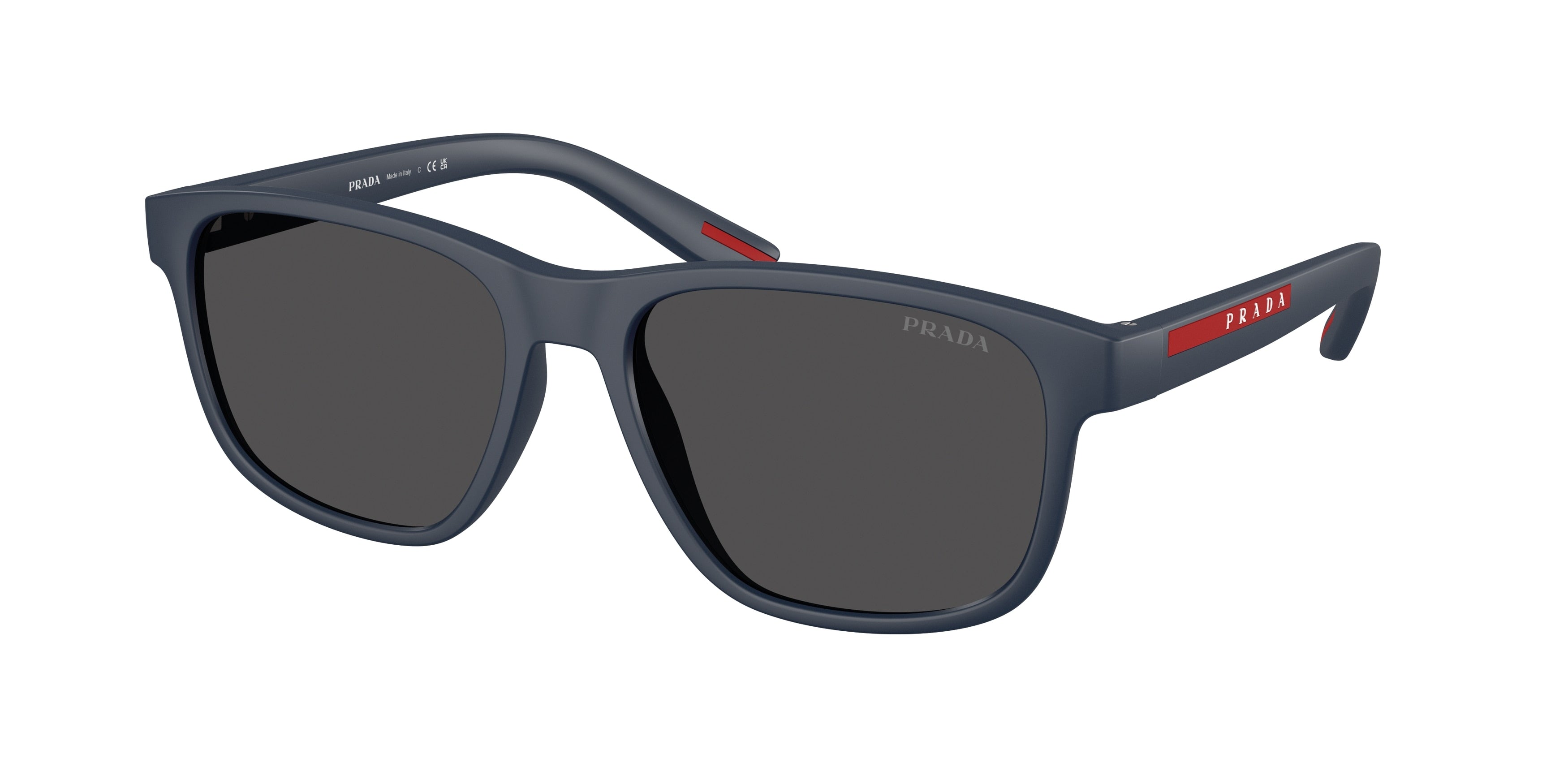 Prada Linea Rossa PS06YS Pillow Sunglasses  TFY06F-Rubber Blue 56-145-17 - Color Map Blue