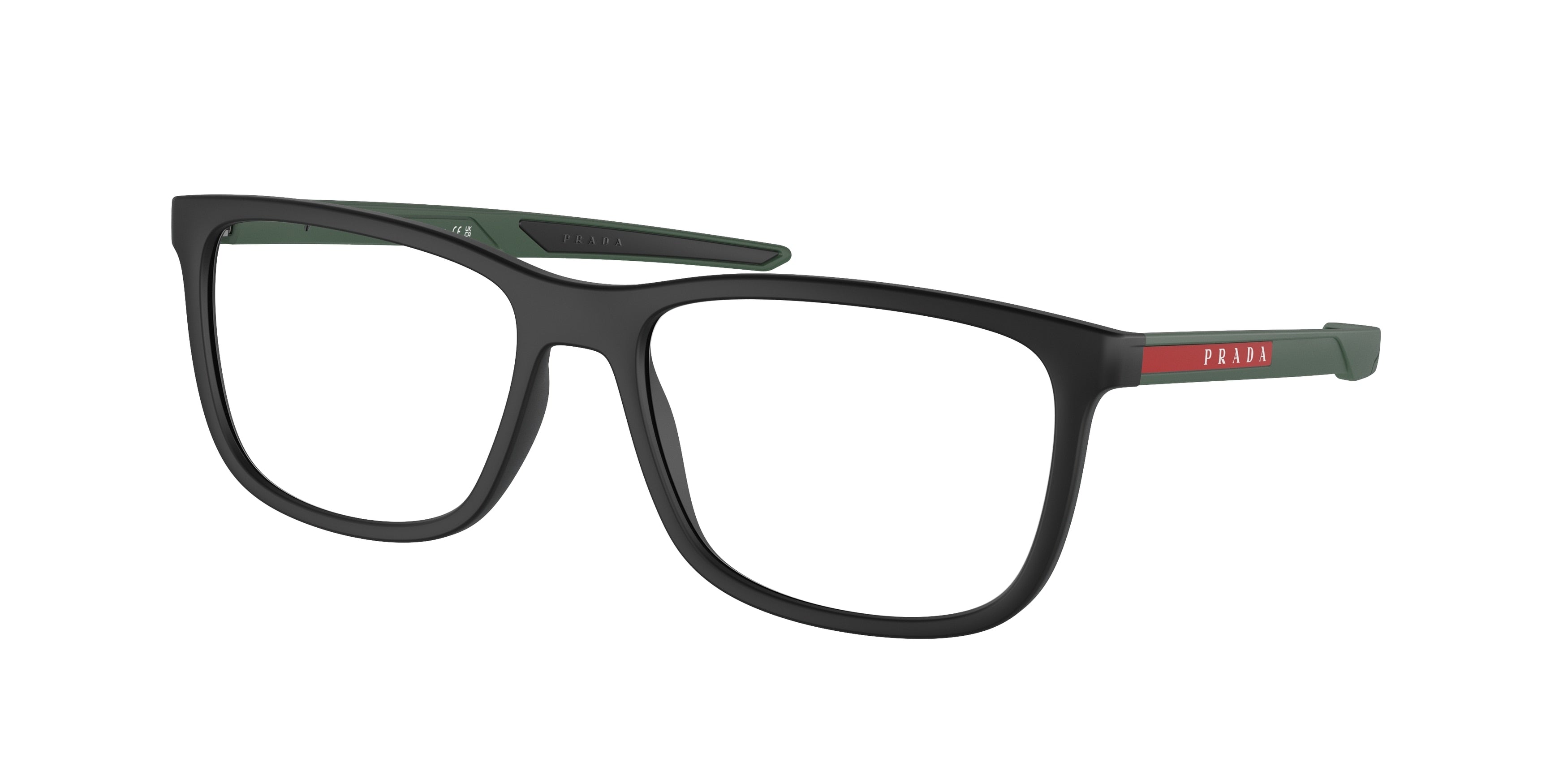 Prada Linea Rossa PS07OV Pillow Eyeglasses  1BO1O1-Matte Black 56-140-17 - Color Map Black