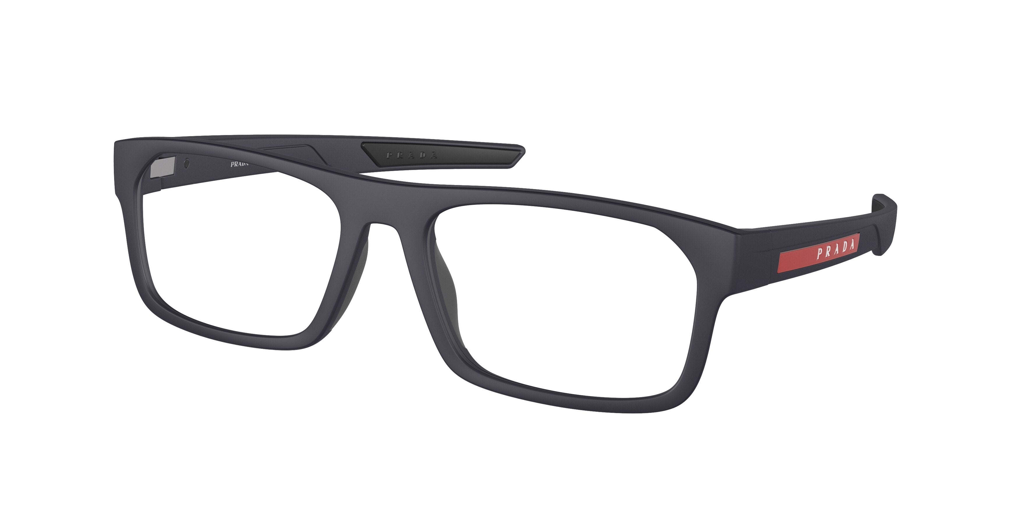 Prada Linea Rossa PS08OV Rectangle Eyeglasses  UR71O1-Blue Navy 57-140-18 - Color Map Blue