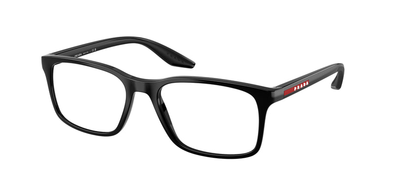 Prada Linea Rossa PS08RV Pillow Eyeglasses  1AB1O1-Black 54-145-18 - Color Map Black