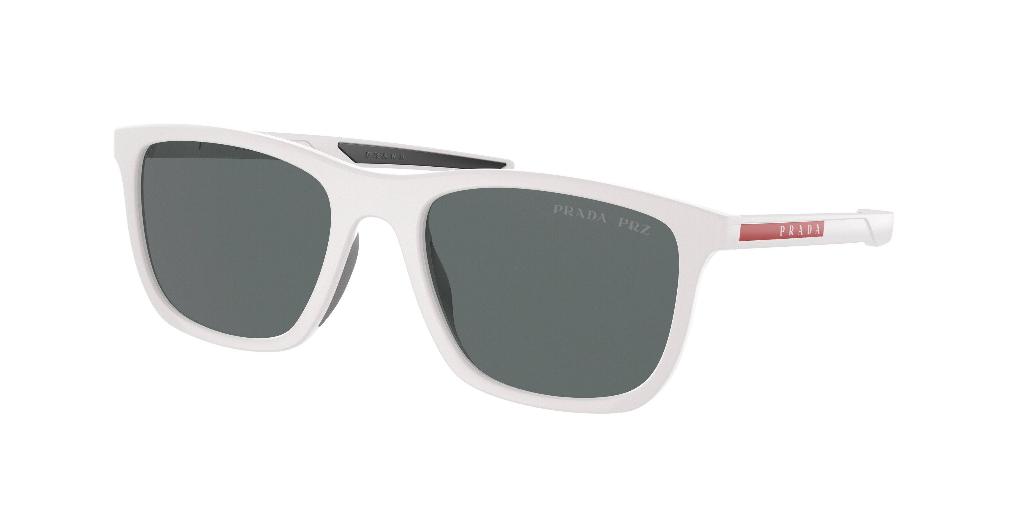 Prada Linea Rossa PS10WSF Pillow Sunglasses  TWK02G-White Rubber 54-140-19 - Color Map White