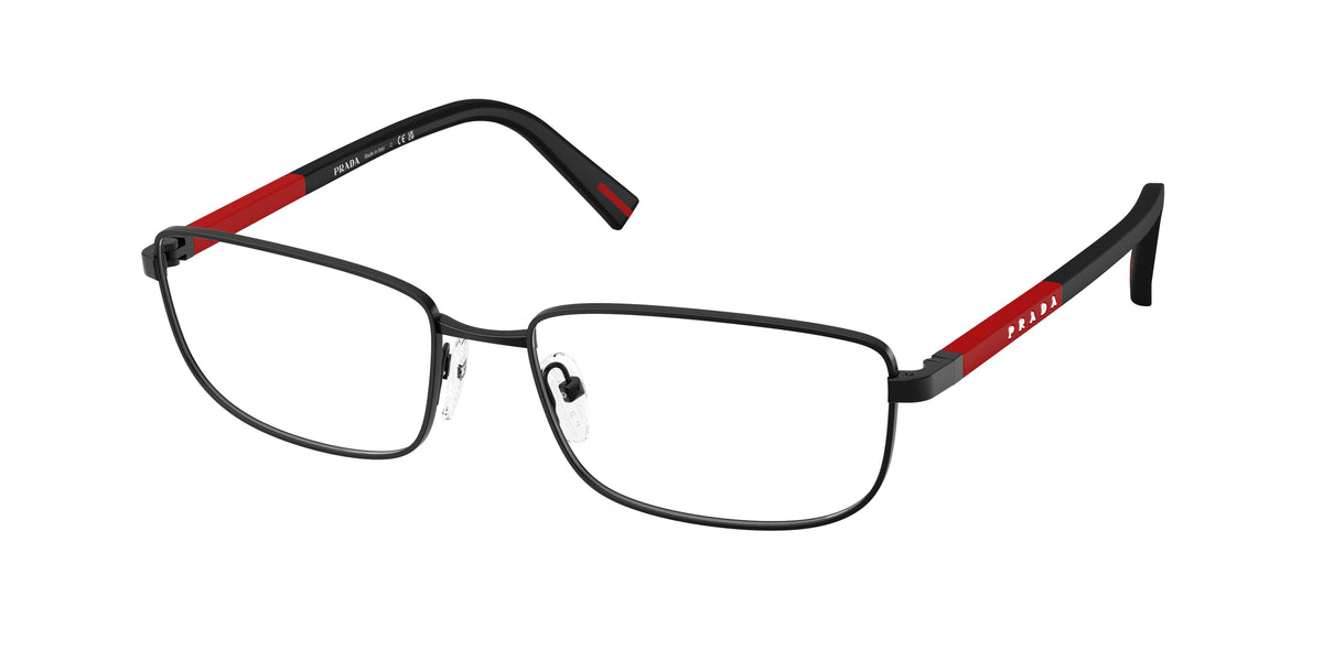 Prada Linea Rossa PS50SV Pillow Eyeglasses for Men — Free Shipping - 55-145-17 / 1BO1O1-Matte Black