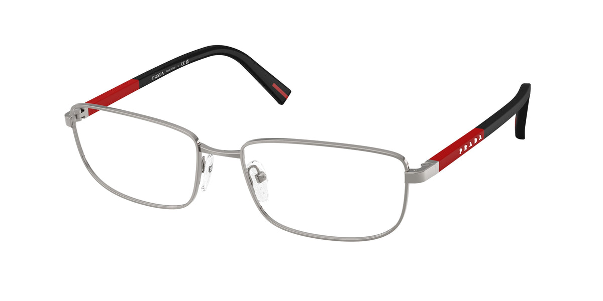 Prada Linea Rossa PS50SV Pillow Eyeglasses for Men — Free Shipping - 55-145-17 / 5AV1O1-Gunmetal
