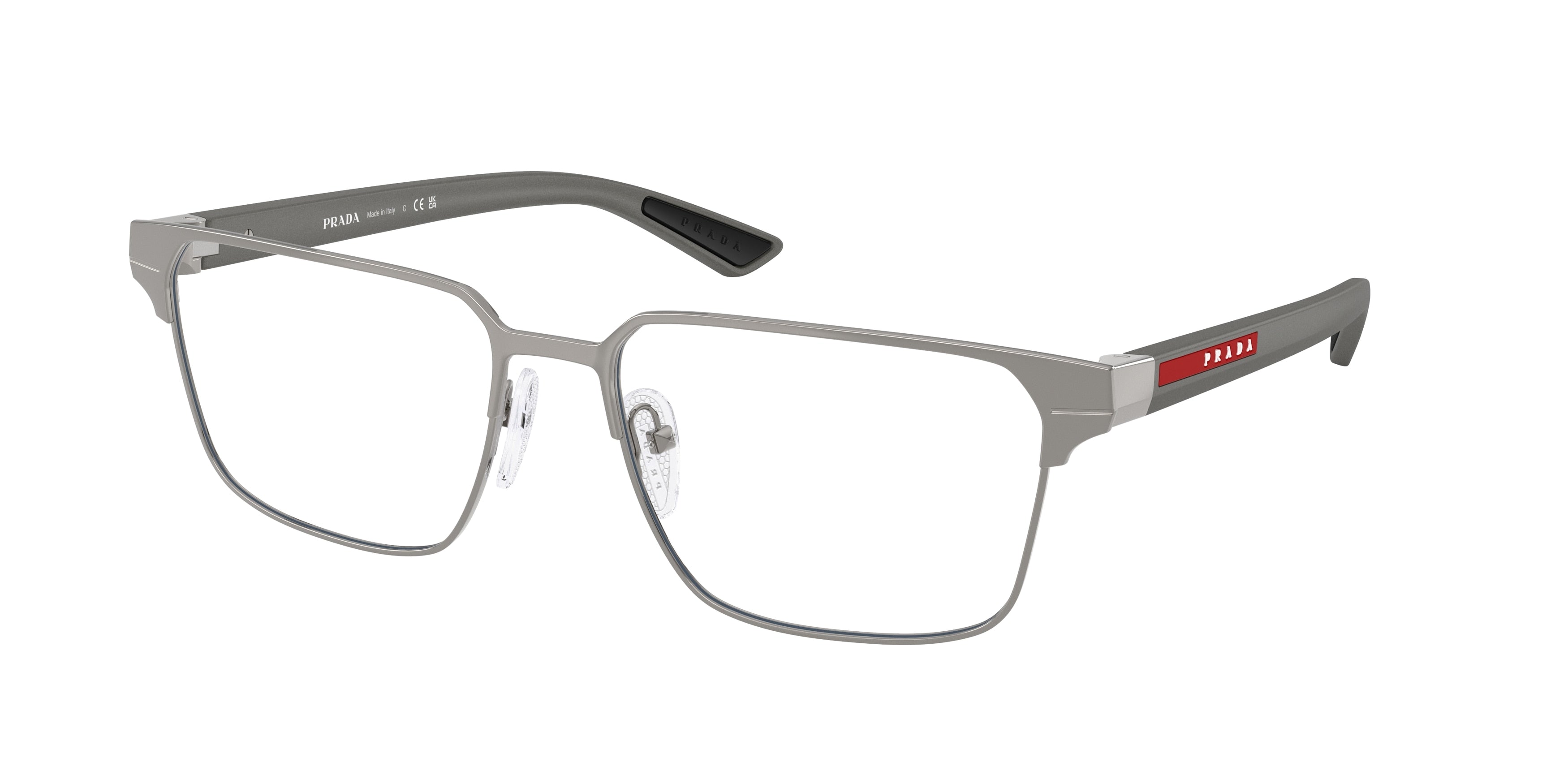 Prada Linea Rossa PS50TV Square Eyeglasses  5AV1O1-Grey 57-145-17 - Color Map Grey