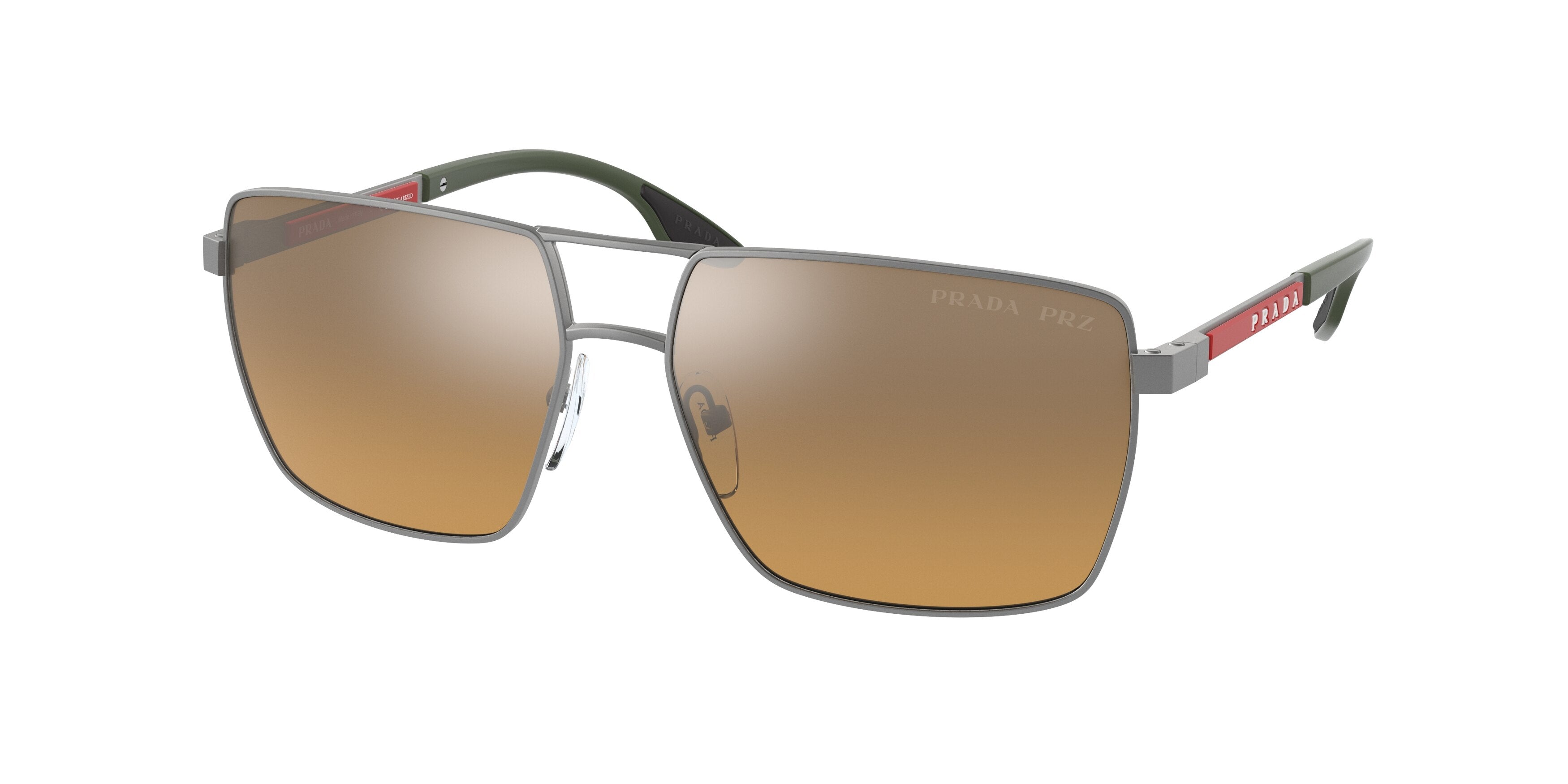 Prada Linea Rossa PS50WS Pillow Sunglasses  DG109O-Gunmetal Rubber 59-140-15 - Color Map Grey