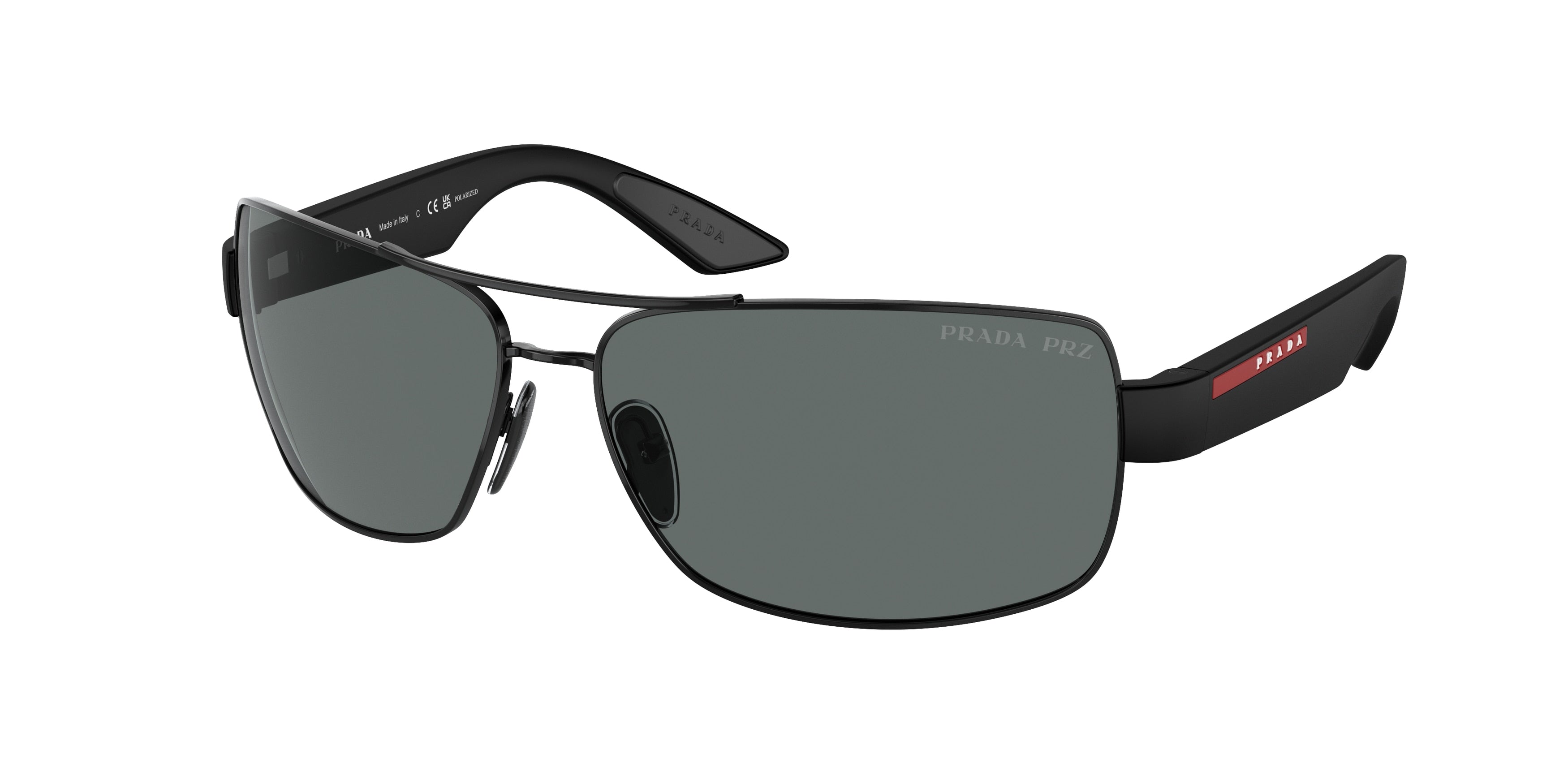 Prada Linea Rossa PS50ZS Pillow Sunglasses  1AB02G-Black 65-135-14 - Color Map Black