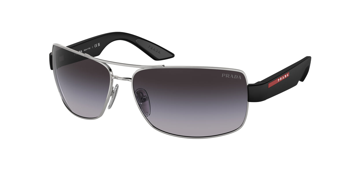 Prada Linea Rossa PS50ZS Pillow Sunglasses  1BC09U-Silver 65-135-14 - Color Map Silver