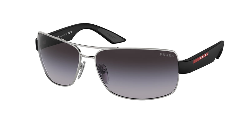 Prada Linea Rossa PS50ZS Pillow Sunglasses  1BC09U-Silver 65-135-14 - Color Map Silver