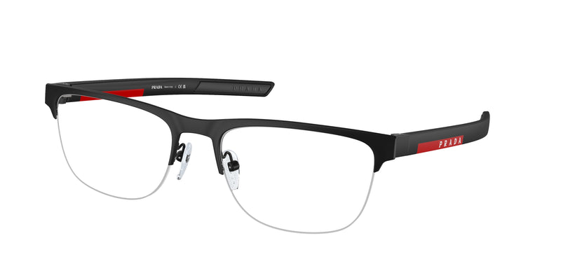 Prada Linea Rossa PS51QV Irregular Eyeglasses  1BO1O1-Matte Black 57-145-19 - Color Map Black