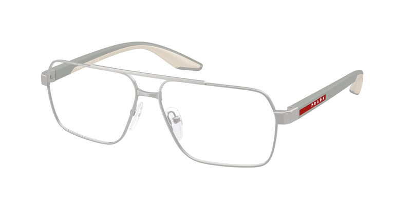 Prada Linea Rossa PS51TV Rectangle Eyeglasses  18X1O1-Matte Champagne 59-145-13 - Color Map Brown