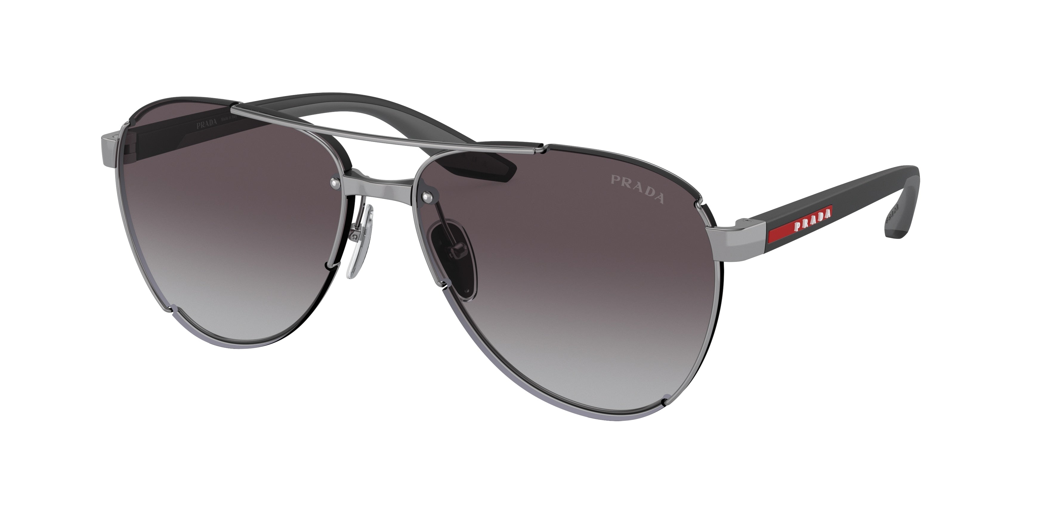 Prada Linea Rossa PS51YS Pilot Sunglasses  5AV09U-Gunmetal 61-145-14 - Color Map Grey