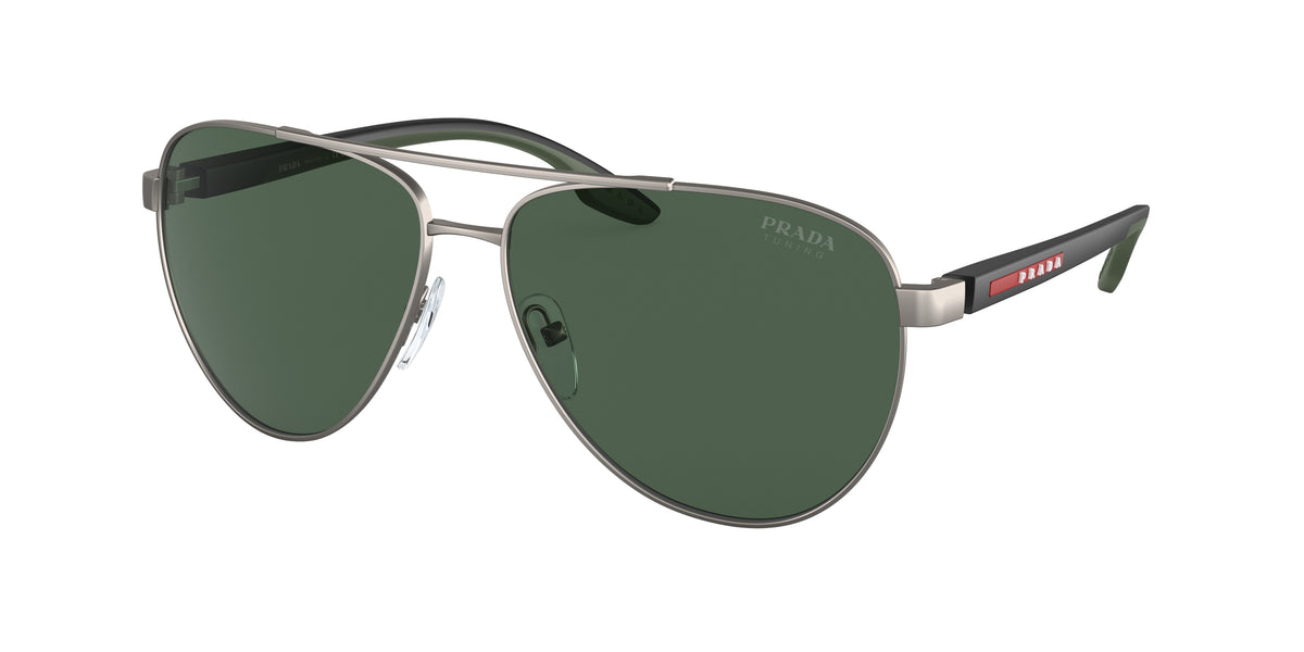 Prada Linea Rossa PS52YS Pilot Sunglasses  7CQ06U-Silver 61-145-14 - Color Map Silver