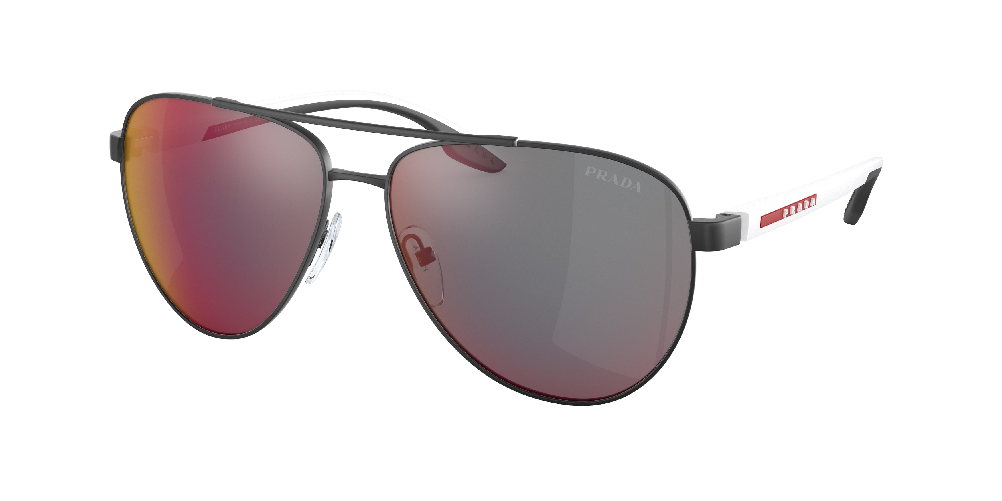 Prada Linea Rossa PS52YS Pilot Sunglasses  DG008F-Black 61-145-14 - Color Map Black
