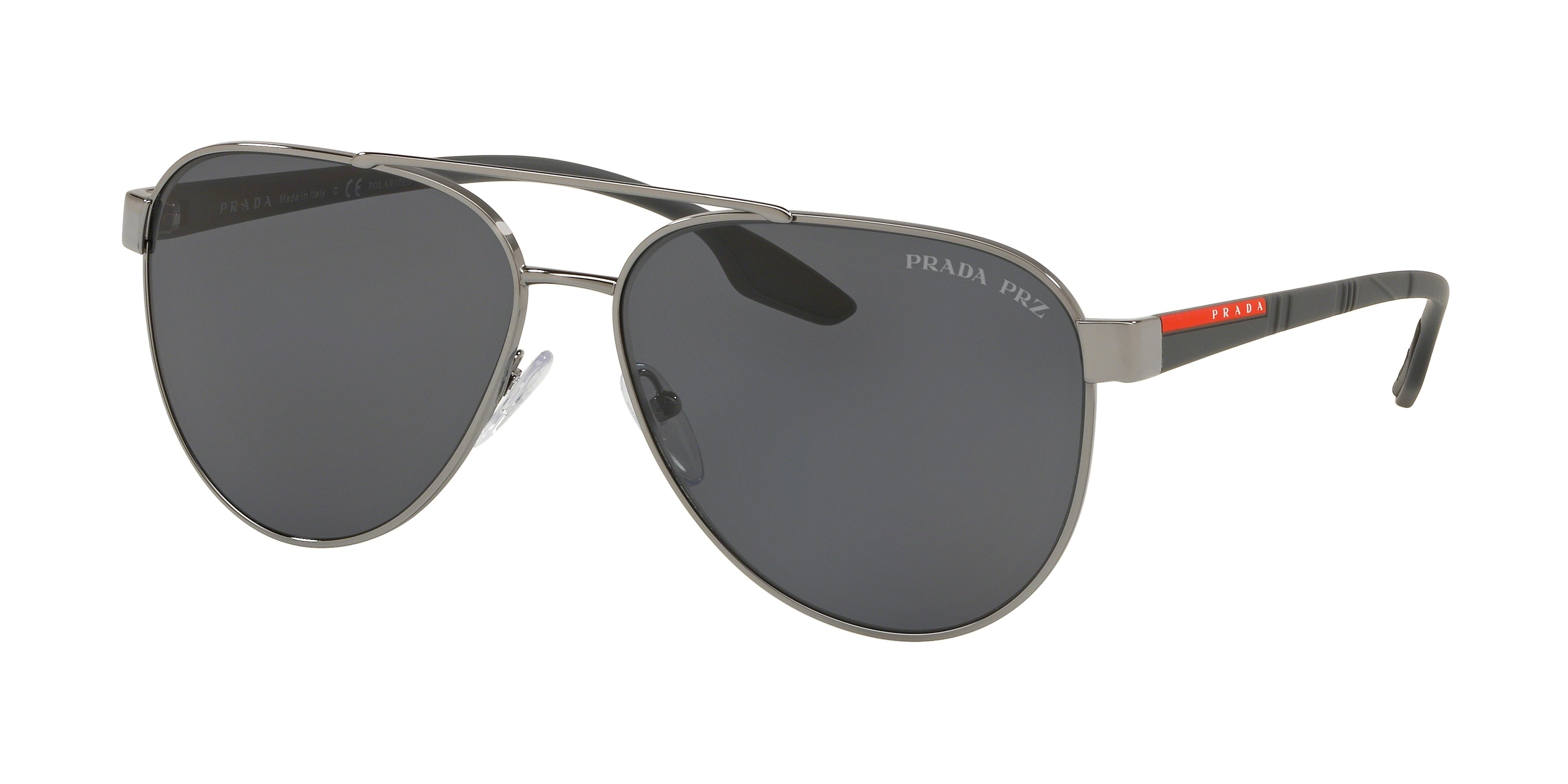 Prada Linea Rossa LIFESTYLE PS54TS Pilot Sunglasses  5AV5Z1-Gunmetal 61-145-14 - Color Map Grey