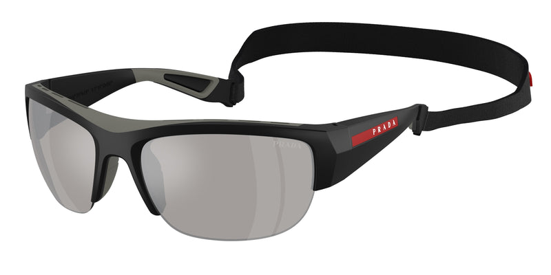 Prada Linea Rossa PSA01S Pillow Sunglasses  1BO05A-Nero Opaco 69-125-19 - Color Map Black