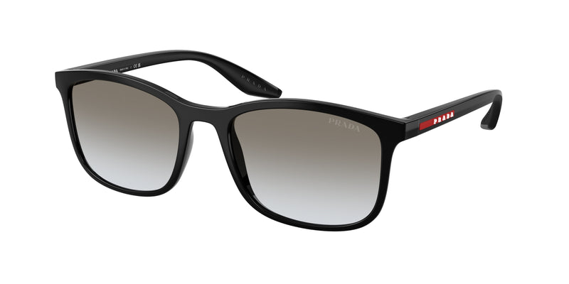 Prada Linea Rossa PSA08S Pillow Sunglasses  1AB0A7-Black 56-145-19 - Color Map Black