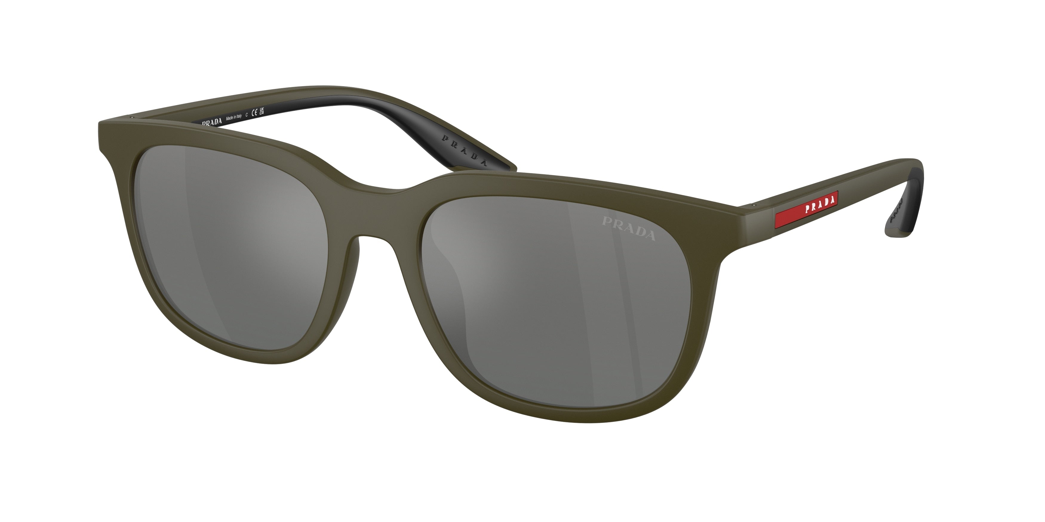 Prada Linea Rossa PSB09SU Pillow Sunglasses  15X41A-Matte Green 54-145-19 - Color Map Green