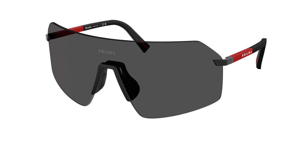 Prada Linea Rossa PSB50S Irregular Sunglasses for Men — Free Shipping - 0-130-136 / 1BO06F-Black